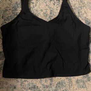 Black Cropped Tank Top